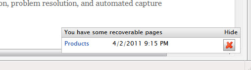 Auto-save of page drafts