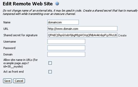 Edit remote Web site