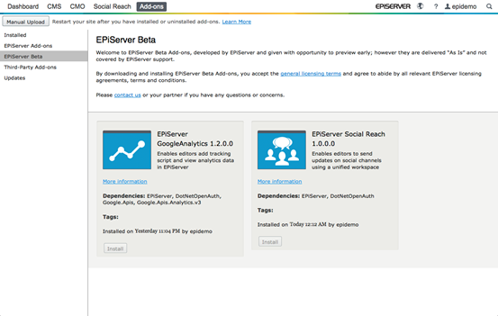 The EPiServer Add-on Store