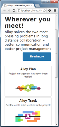 Alloy website with responsive design