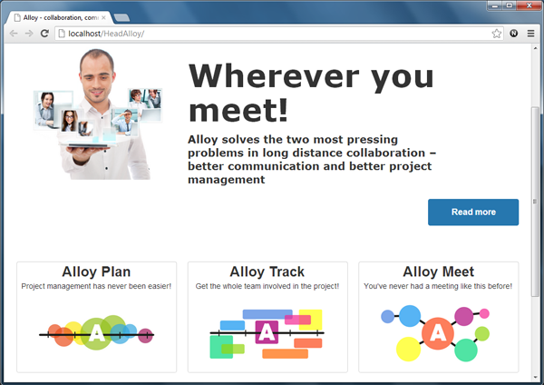 Alloy website with full functionality