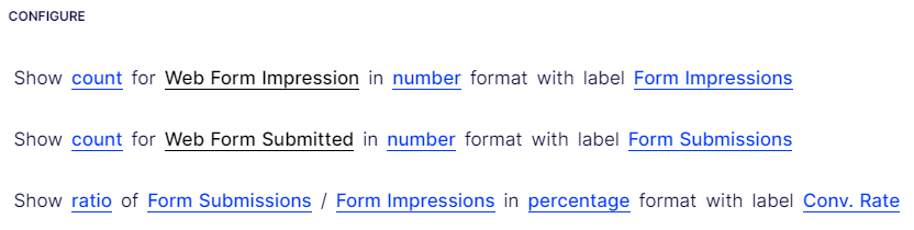 Conversion rate per Form - rocket columns